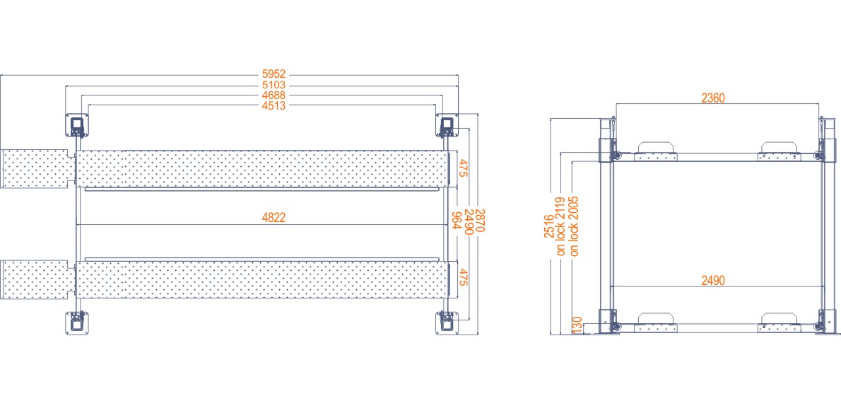 Dimensions Of A 2 Post Car Lift